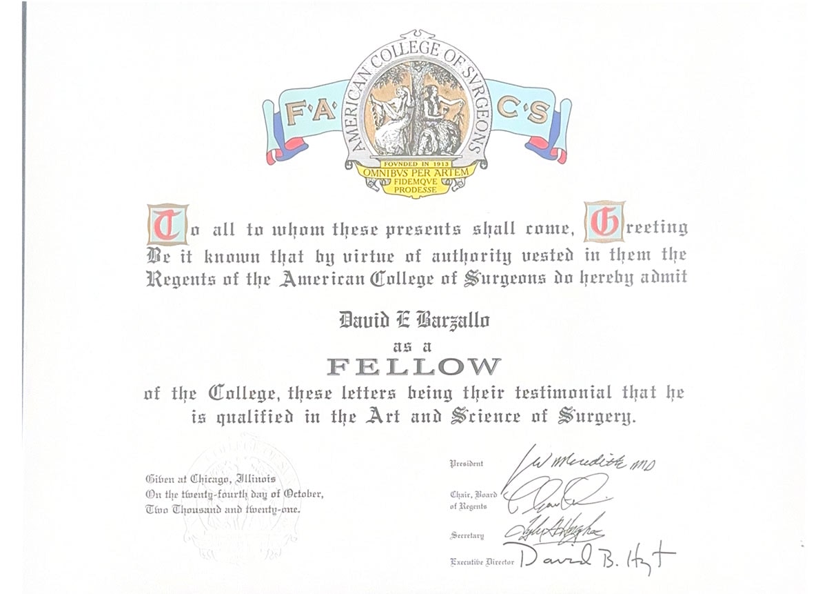Dr. David Barzallo Cirujano General Cuenca Diploma Fellow